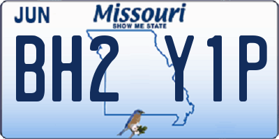 MO license plate BH2Y1P
