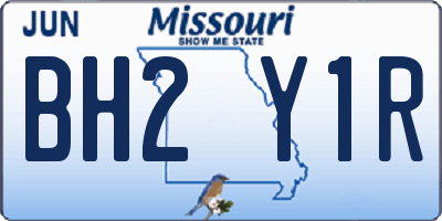 MO license plate BH2Y1R