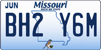 MO license plate BH2Y6M