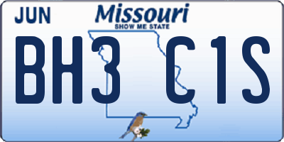 MO license plate BH3C1S