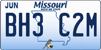 MO license plate BH3C2M