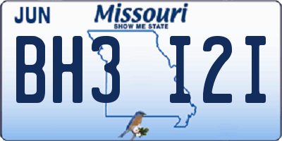 MO license plate BH3I2I