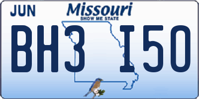 MO license plate BH3I5O