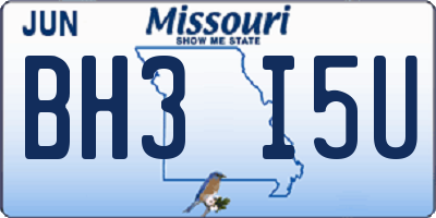 MO license plate BH3I5U
