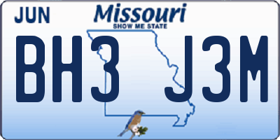 MO license plate BH3J3M