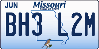 MO license plate BH3L2M