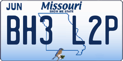 MO license plate BH3L2P