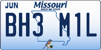 MO license plate BH3M1L