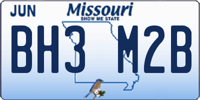 MO license plate BH3M2B