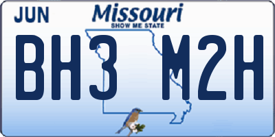 MO license plate BH3M2H