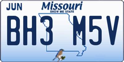 MO license plate BH3M5V