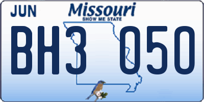 MO license plate BH3O5O