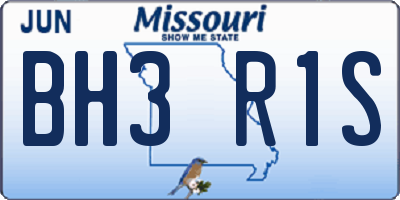 MO license plate BH3R1S