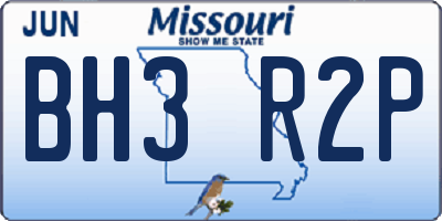 MO license plate BH3R2P
