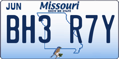 MO license plate BH3R7Y