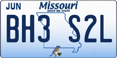 MO license plate BH3S2L