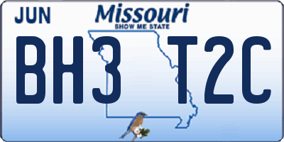 MO license plate BH3T2C