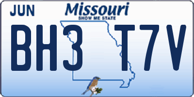 MO license plate BH3T7V