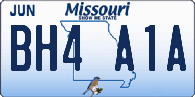 MO license plate BH4A1A