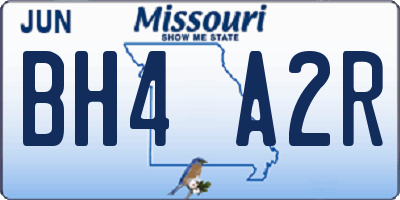 MO license plate BH4A2R