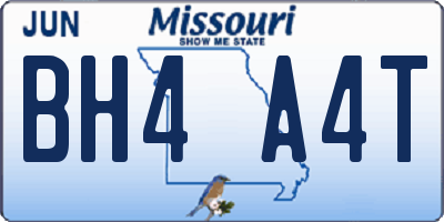 MO license plate BH4A4T