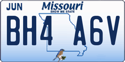 MO license plate BH4A6V