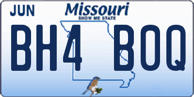 MO license plate BH4B0Q