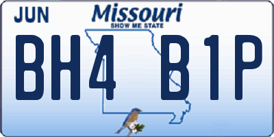 MO license plate BH4B1P
