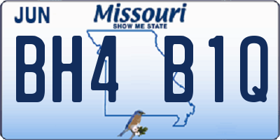 MO license plate BH4B1Q