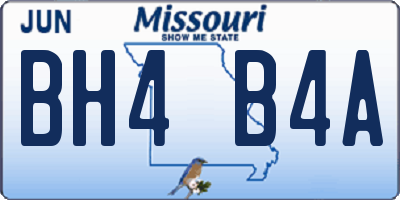 MO license plate BH4B4A