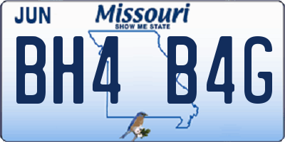MO license plate BH4B4G