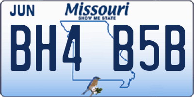 MO license plate BH4B5B