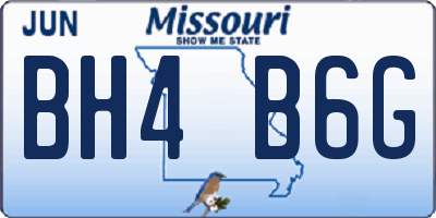 MO license plate BH4B6G