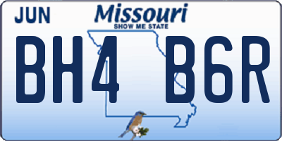MO license plate BH4B6R