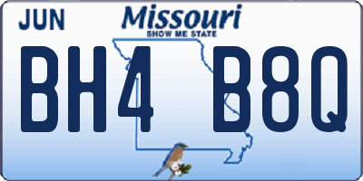 MO license plate BH4B8Q