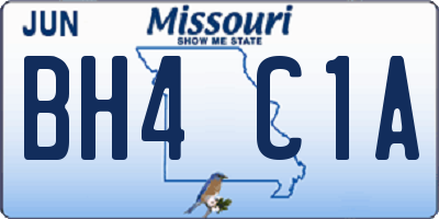 MO license plate BH4C1A