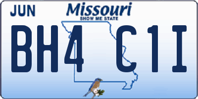 MO license plate BH4C1I