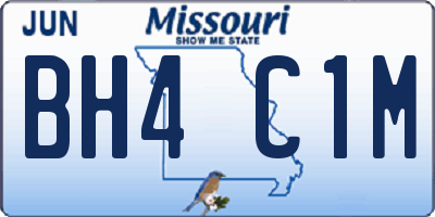 MO license plate BH4C1M