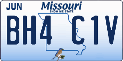 MO license plate BH4C1V