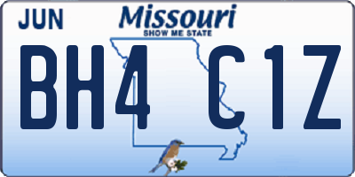MO license plate BH4C1Z