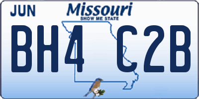 MO license plate BH4C2B