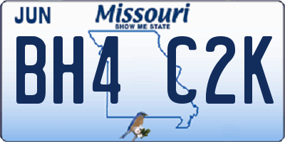 MO license plate BH4C2K