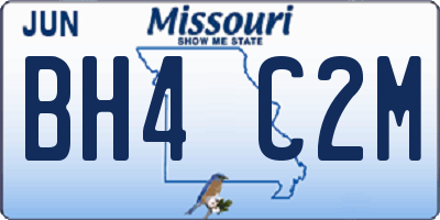 MO license plate BH4C2M