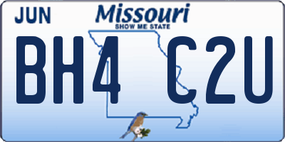 MO license plate BH4C2U