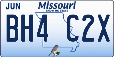 MO license plate BH4C2X