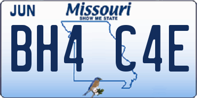 MO license plate BH4C4E
