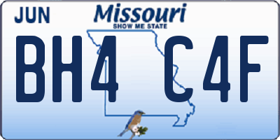 MO license plate BH4C4F