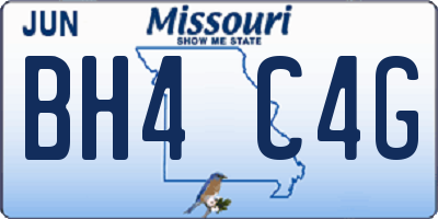 MO license plate BH4C4G