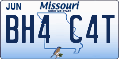 MO license plate BH4C4T