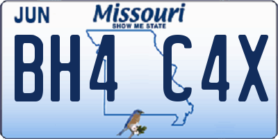 MO license plate BH4C4X